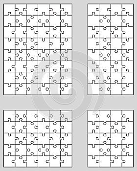 Four white puzzles