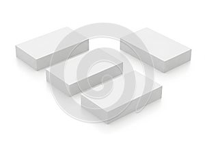 Four white rectangular blocks arranged in a square formation