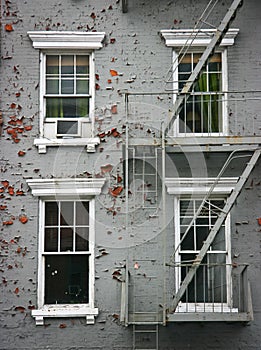 Four white windows