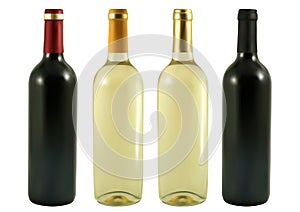 Four wine bottles photo