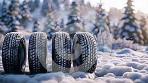 the four winter tires.AI generated image