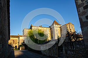 Fources is an original round Bastide in the Department of Gers, France photo