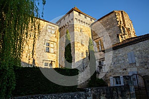 FourcÃÂ¨s is an original round Bastide in the Department of Gers, France photo