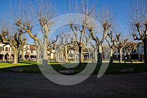 FourcÃ¨s is an original round Bastide in the Department of Gers, France