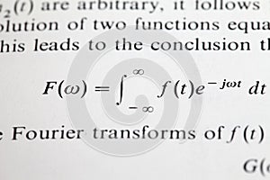 The Fourier transform formula