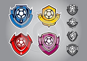 Fourlogos emblem logo football vector