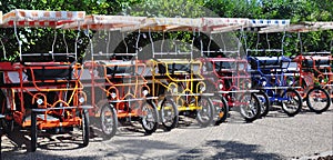 Fourseater bicycles for rent
