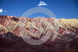 Serranias del Hornocal, Cerro de los 14 colores, Humahuaca, Argentina photo