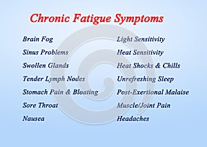 Chronic Fatigue Symptoms