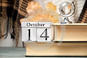 Fourteenth day of autumn month calendar october photo