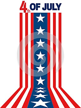 Fourth of July. 4th of July holiday banner. American Independence Day Party celebration.