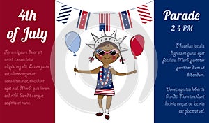 Fourth of July celebration advertising poster