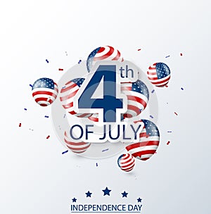 Fourth of July Independence day of usa design