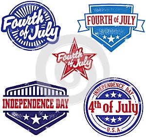 Fourth of July Indpendence Day Stamps