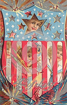 Fourth of July post card