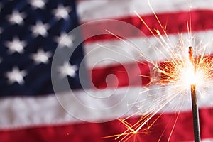 Fourth of July Sparkler photo