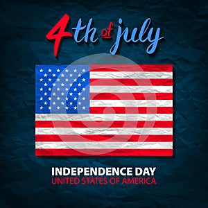 Fourth of July USA Independence Day greeting card. 4 th of July. United States of America celebration wallpaper. national holiday