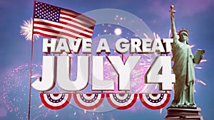 Fourth of July video animation - HD