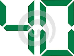 Fourty digital number 40