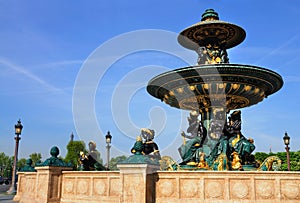 Foutain on Place de la Concorde, Paris, France photo