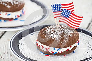 Fouth of July whoopie pie
