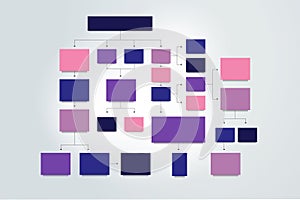 Fowchart. Colored shadows scheme