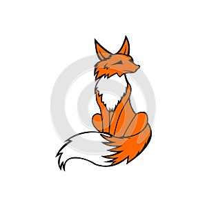 fox Amusing cartoon character logo vector,wolves vector