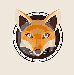 Fox animal face vector