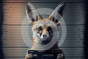 Fox bad Animal police mugshot line up generative ai