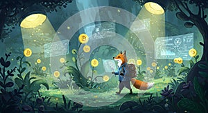 Fox Explorer in the Digital Crypto Forest