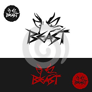 fox Creative Concept Logo with text beast