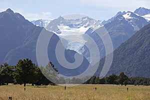 Fox glacier in summer time