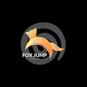 Fox Gradient Art Illustration Vector Template