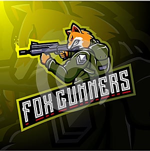 Fox gunners esport logo design photo