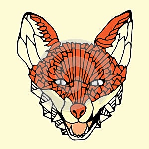 Fox head illustration