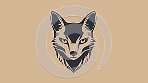 Stylized Fox Head Illustration with Bold Lines and Colors photo