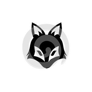 Fox head logo icon vector illustration