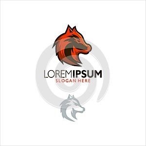 Fox head mascot, logo vector illustration