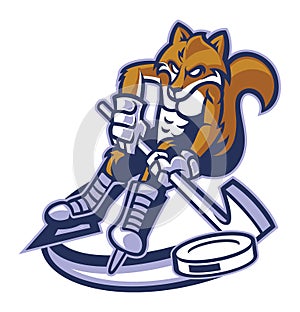 Fox ice hockey mascot