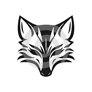 Fox Kitsune Logo of wolf face clipart