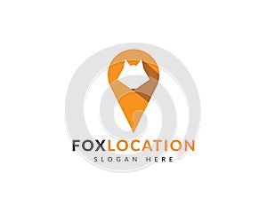 Fox Location Minimal Logo Design