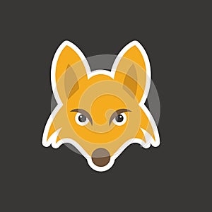 Fox logo themes in bold vector image