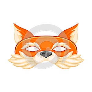 Fox Mask as Carnival or Party Attribute Vector Illustration