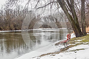 Fox River in Silver Lake, Wisconsin