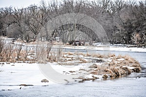 Fox River, Silver Lake, Wisconsin, Winter