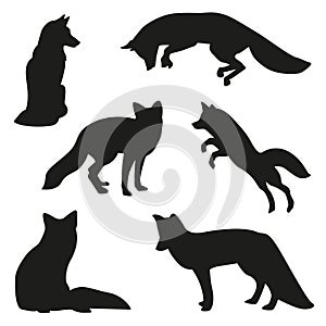 Fox silhouette set