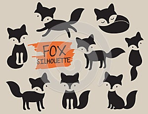 Fox Silhouette Vector Illustration