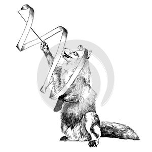 A Fox sketch vector graphics