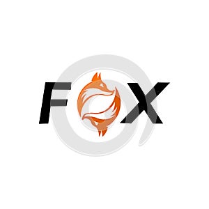 FOX text and inside the O waving figure fox tail sweetheart