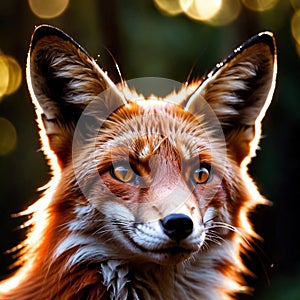 Fox wild animal living in nature, part of ecosystem